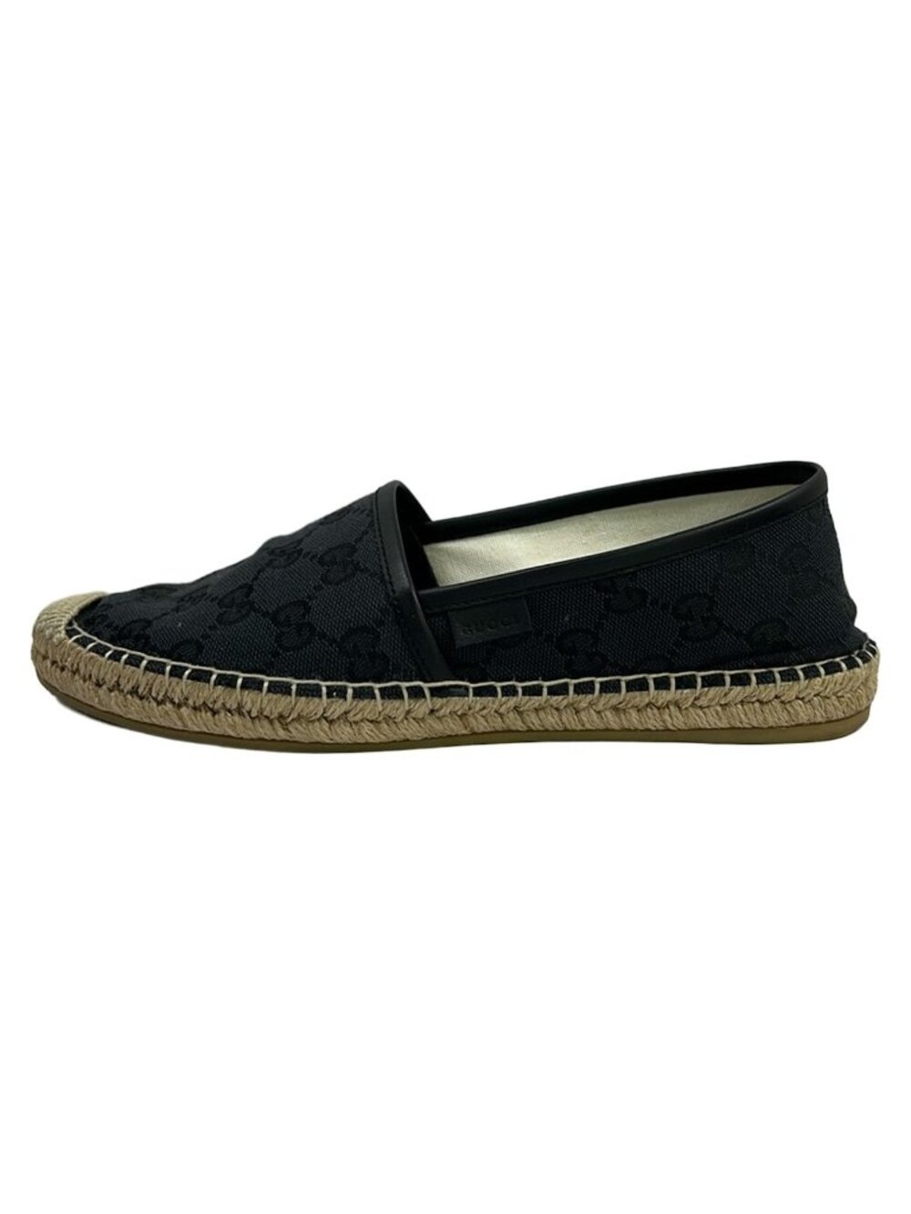 Gucci Slip-on Black Espadrilles GG Pattern